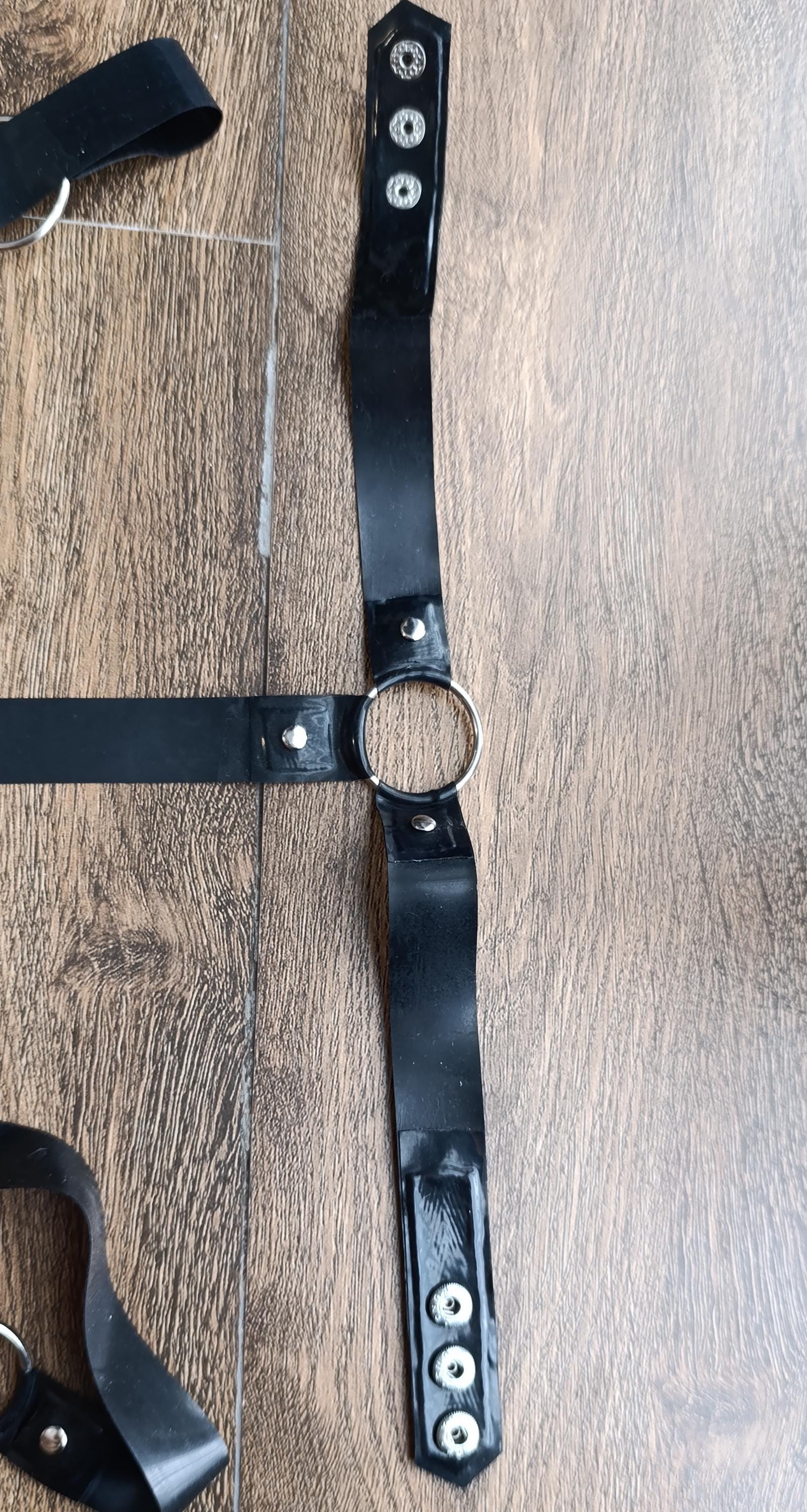 Latex Bra with Choker & Rivets, Two-Tone Latex Lingerie, Rubber Bra, Fetish Wear, BDSM, Latex Underwear